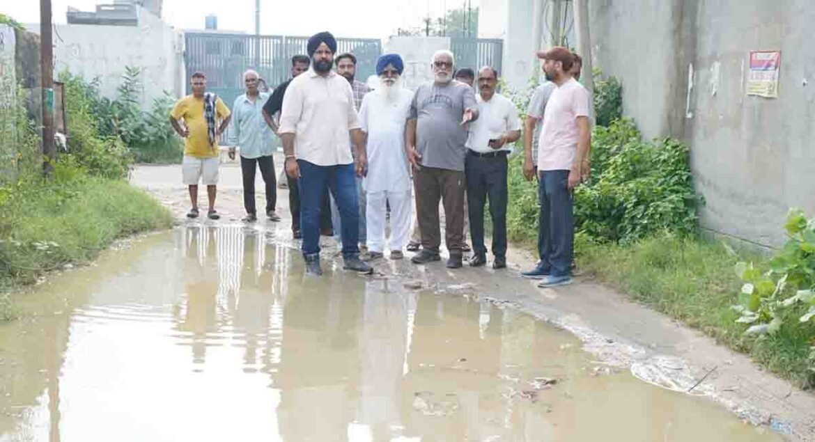 ਅਲੀਪੁਰ-ਮਿੱਠਾਪੁਰ ਸੜਕ ਦੀ ਖ਼ਰਾਬ ਹਾਲਤ ਨੂੰ ਲੈ ਕੇ ਹਰਜਾਪ ਸਿੰਘ ਸੰਘਾ ਇਲਾਕਾ ਵਾਸੀਆਂ ਨਾਲ