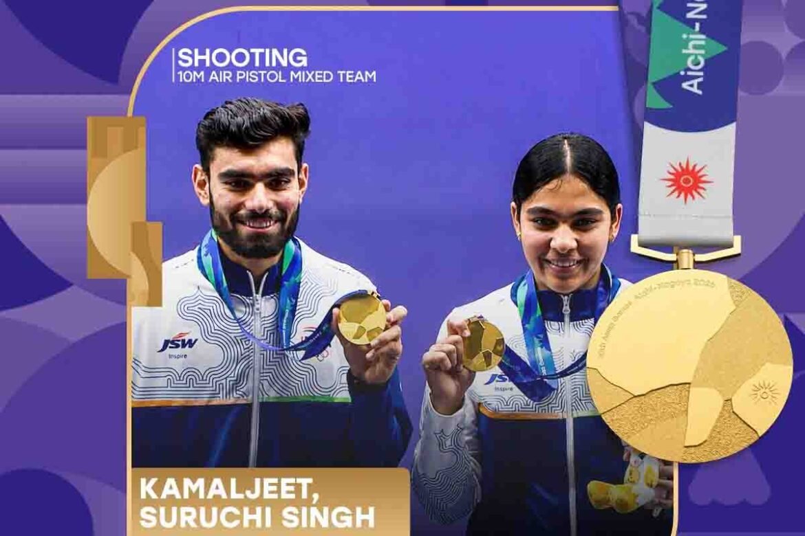 Asian Games 2026 ਵਿੱਚ ਸੋਨ ਤਮਗਾ ਜਿੱਤਣ ਵਾਲੀ ਸੁਰੁਚੀ ਅਤੇ ਕਮਲਜੀਤ ਦੀ ਭਾਰਤੀ ਜੋੜੀ