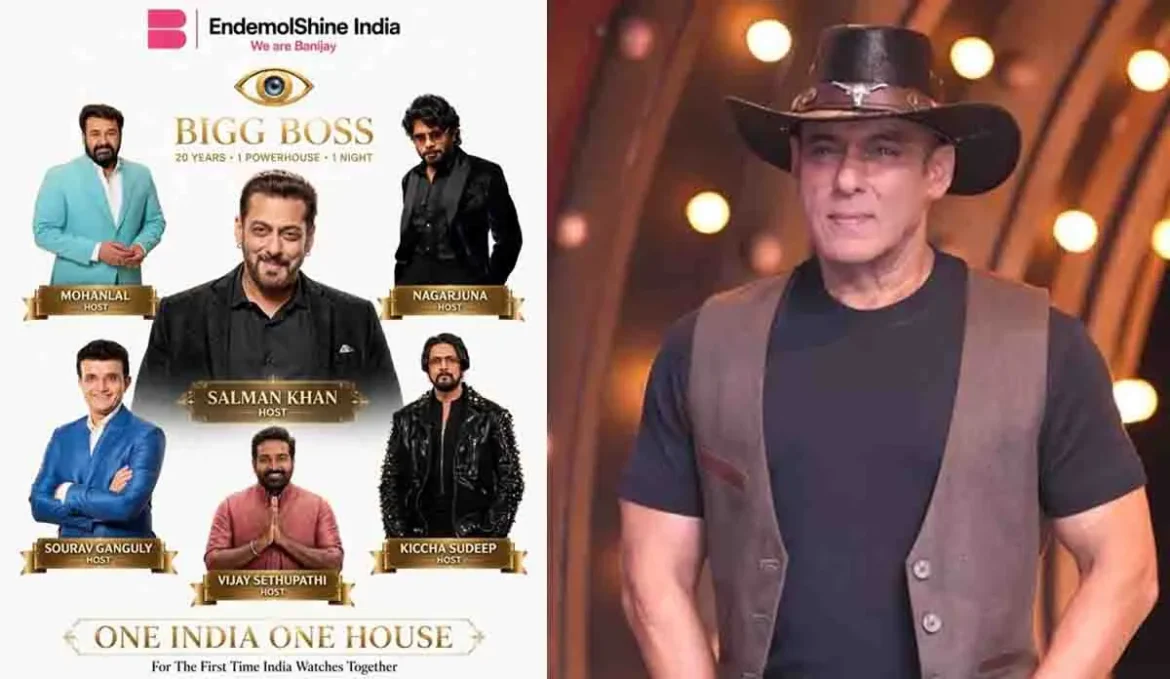 Bigg Boss 20 ਛੇ ਭਾਸ਼ਾਵਾਂ ਵਿੱਚ ਲਾਂਚ ਹੋਣ ਵਾਲੇ ਬਿੱਗ ਬੌਸ 20 ਦੀ ਪ੍ਰਮੋਸ਼ਨਲ ਤਸਵੀਰ